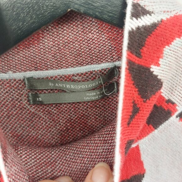 Anthropologie Mock Neck Floral Jacquard Knit Sweater XS - Picture 6 of 7